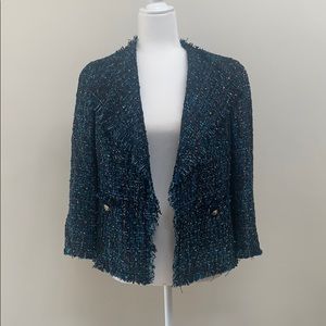 Anne Klein lurex tweed jacket